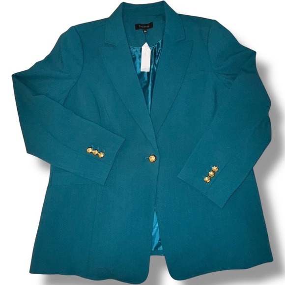 NWT TALBOTS Tailored Stretch Blazer - Misses 18 Teal - Picture 5 of 15